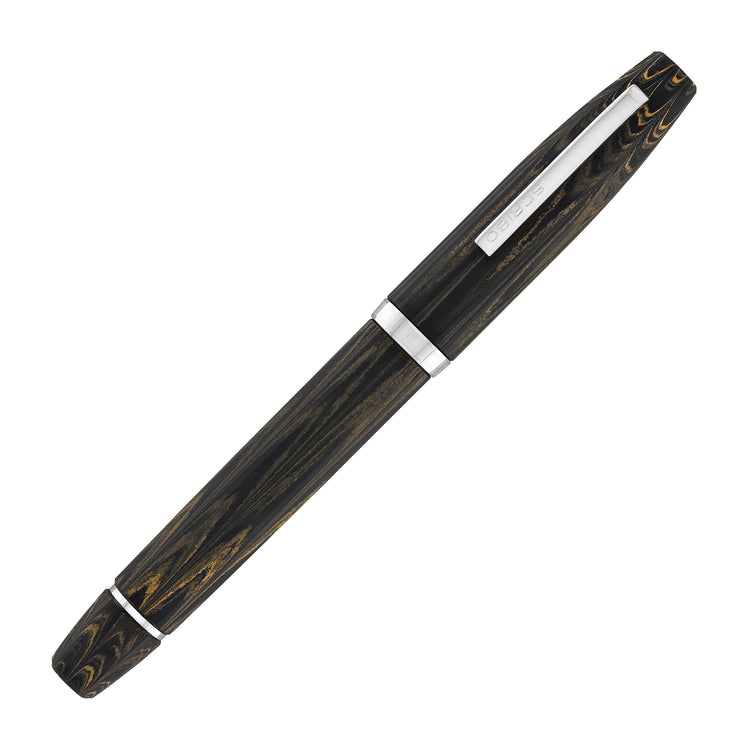 Scribo Flow Fountain Pen in Memoria with Platinum Trim