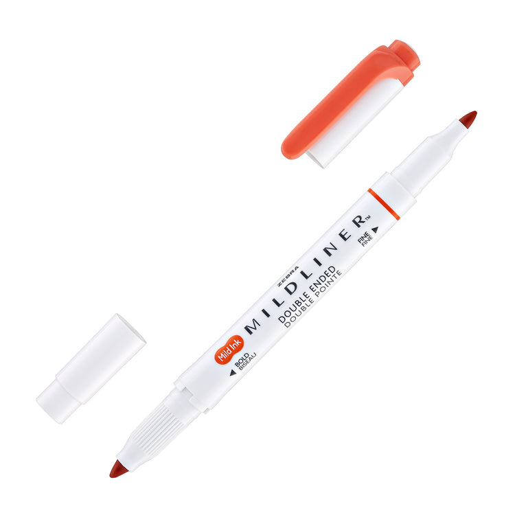 Zebra Mildliner Dual-Tip Highlighter in Vermilion