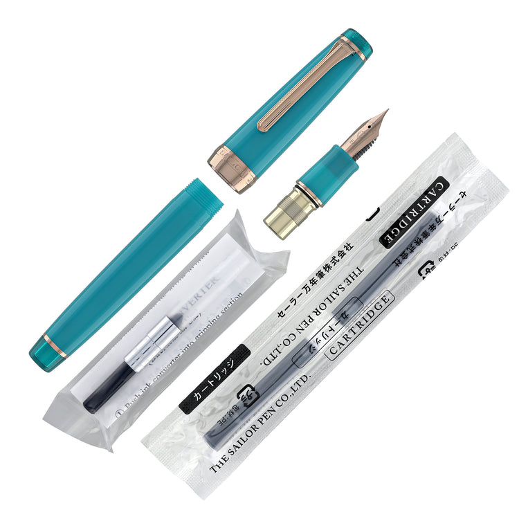 Sailor Pro Gear Regular Fountain Pen in Lucky Charm 2 Translucent Clover Teal