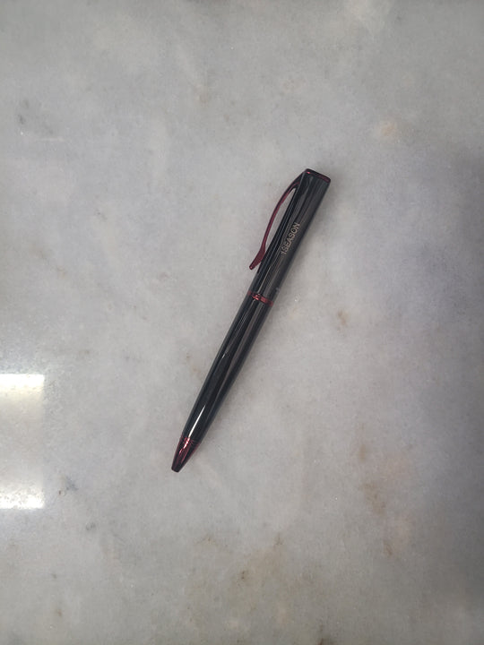 Misfit Item 0073 Monteverde Impressa Ballpoint Pen in Gunmetal with Red Trim