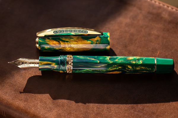 Visconti Medici Palazzo Fountain Pen in Riccardi with Yellow Gold Trim Fountain Pen