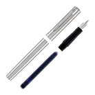Waterman Impression Fountain Pen in Stainless Steel with Palladium Coated - Fine Point