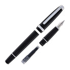 Cross Lume Fountain Pen in Obsidian Black with Polished Chrome Appointments - Medium Nib