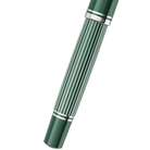 Pelikan Souveran M815 Fountain Pen in Metal Striped Green with Silver Trim - 18K Gold Special Edition