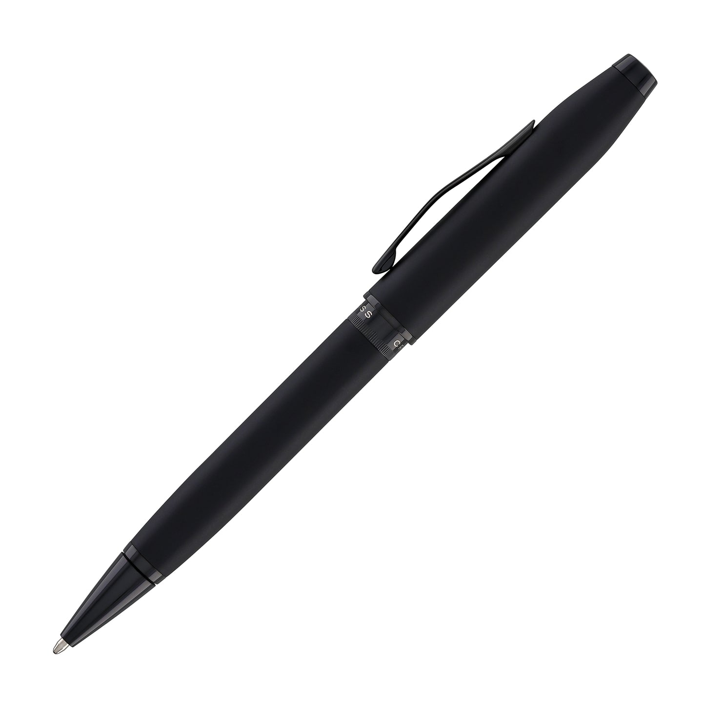 Cross Foundry Ballpoint Pen in Matte Black Lacquer with PVD Black Appointments