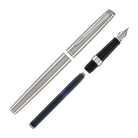 Waterman Hemisphere Fountain Pen in Stainless Steel with Chrome Trim