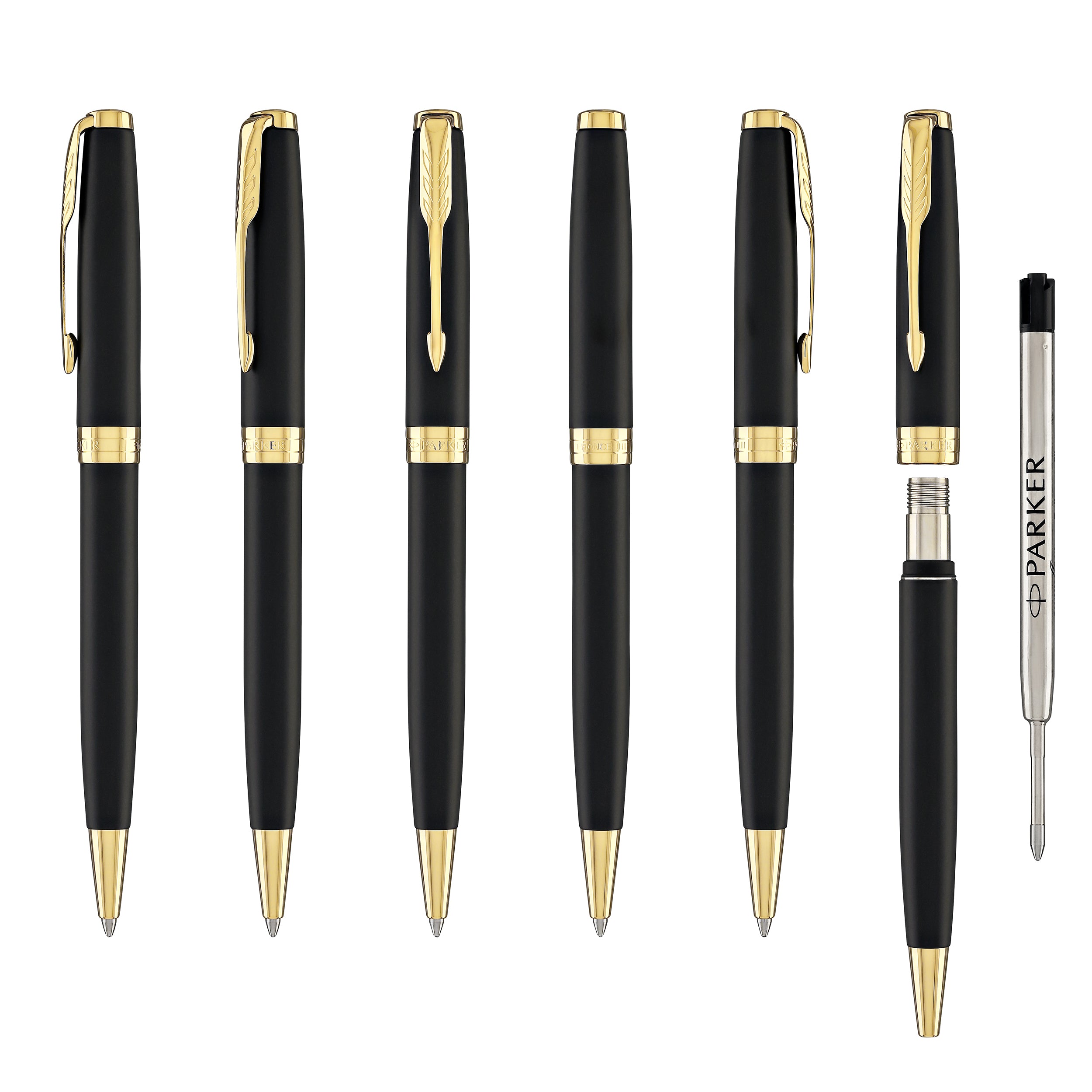 Parker Sonnet Retractable Ballpoint Pen in Matte Lacquered Black
