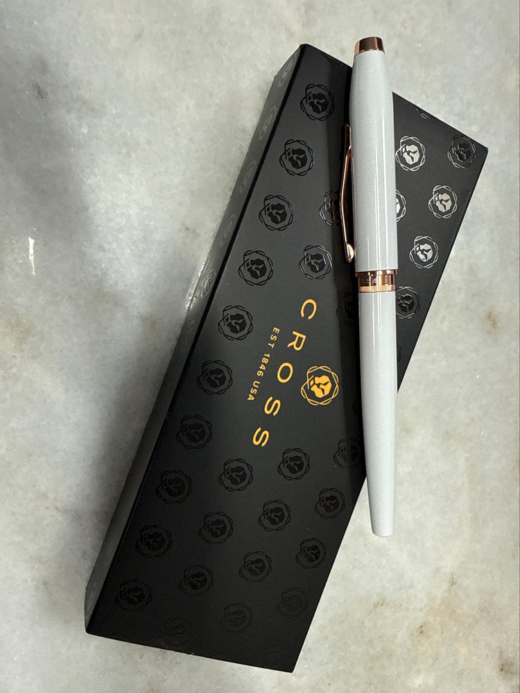 Misfit #1001 - Cross Foundry Pearl White & Rose Gold Rollerball Pen