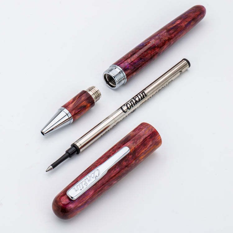 Conklin Streamline Rollerball Pen in Glossy Sunset Medley with Chrome Trim - Limited Edition