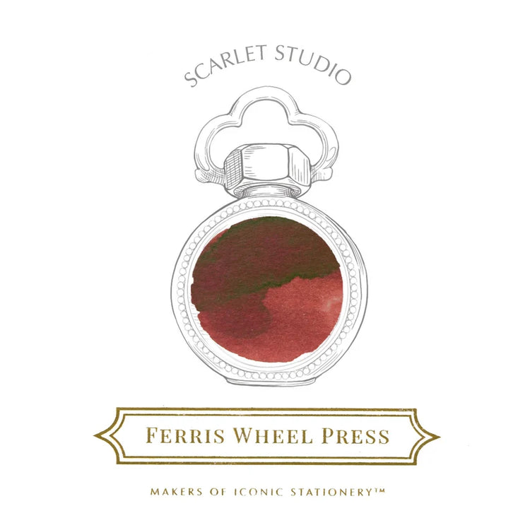 Ferris Wheel Press Bottled Ink in Scarlet Studio - 10 mL