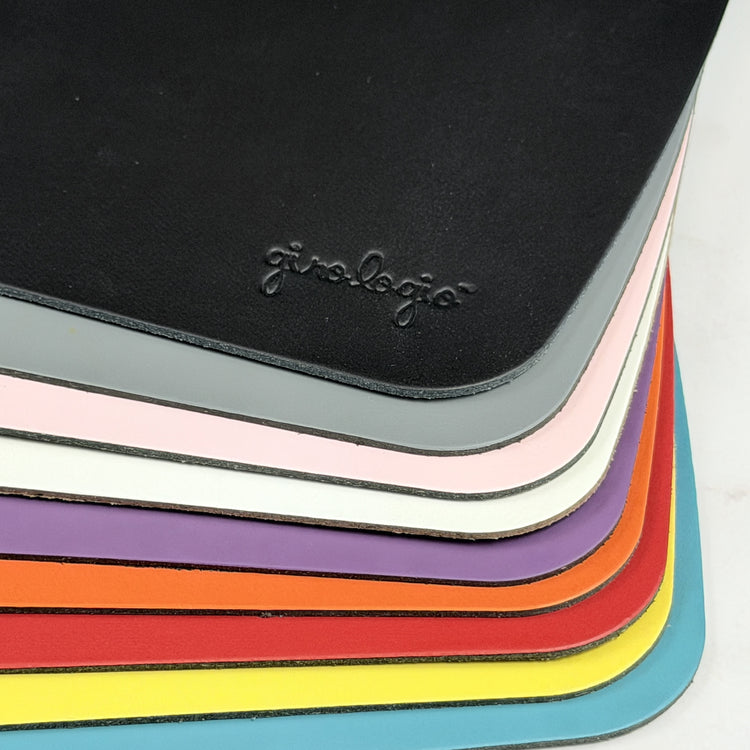 Girologio Repurposed Leather Travel Mat in White
