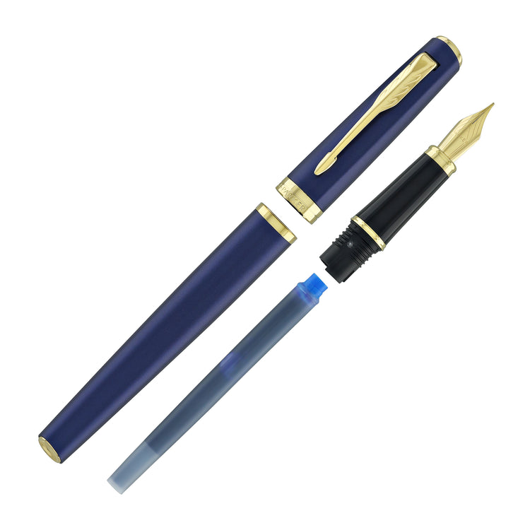 Parker Meridian Fountain Pen in Blue with Gold Trim