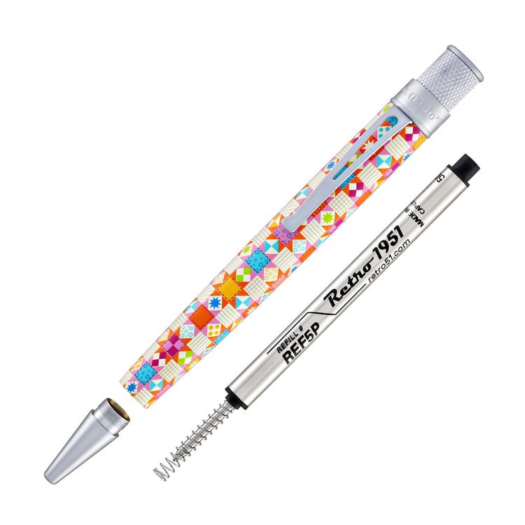 Retro 51 Tornado Vintage Metalsmith Rollerball Pen in Patchwork