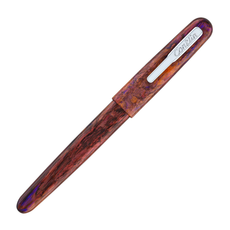 Conklin Streamline Rollerball Pen in Glossy Sunset Medley with Chrome Trim - Limited Edition