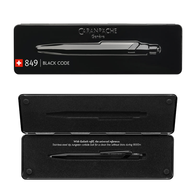 Caran d'Ache 849 Ballpoint Pen in Black Code