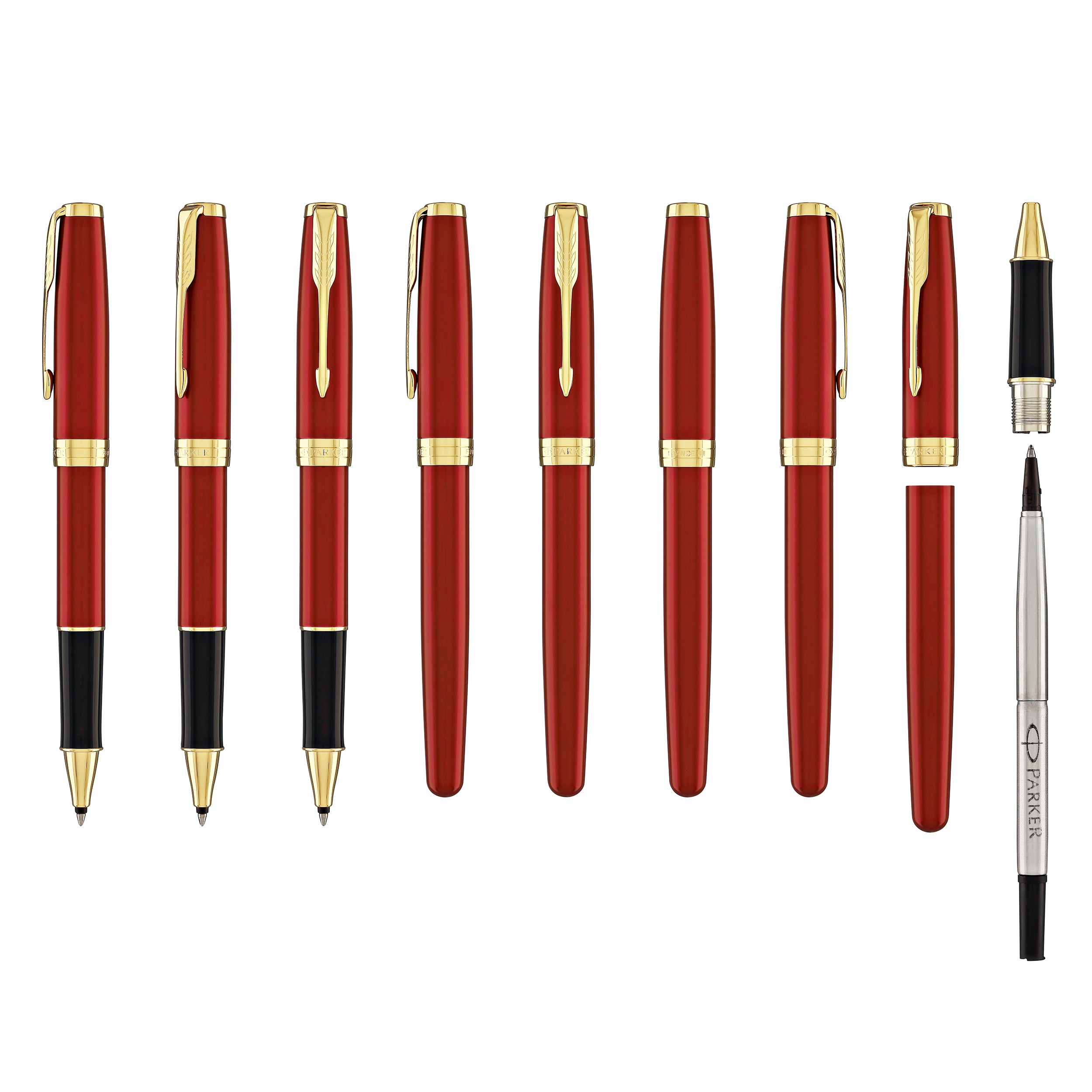 Parker Sonnet Rollerball Pen in Lacquered Red with Gold Trim