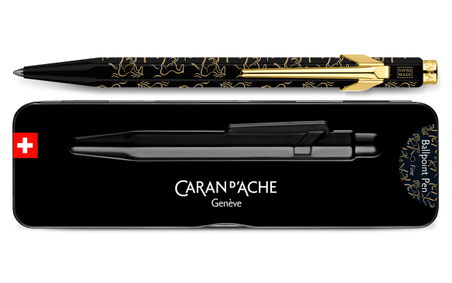 Caran d'Ache 849 Metal Ballpoint Pen in Horse Black