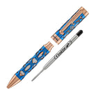 Conklin Endura Deco Crest Ballpoint Pen in Demo Blue with Rosegold Trim - CLO