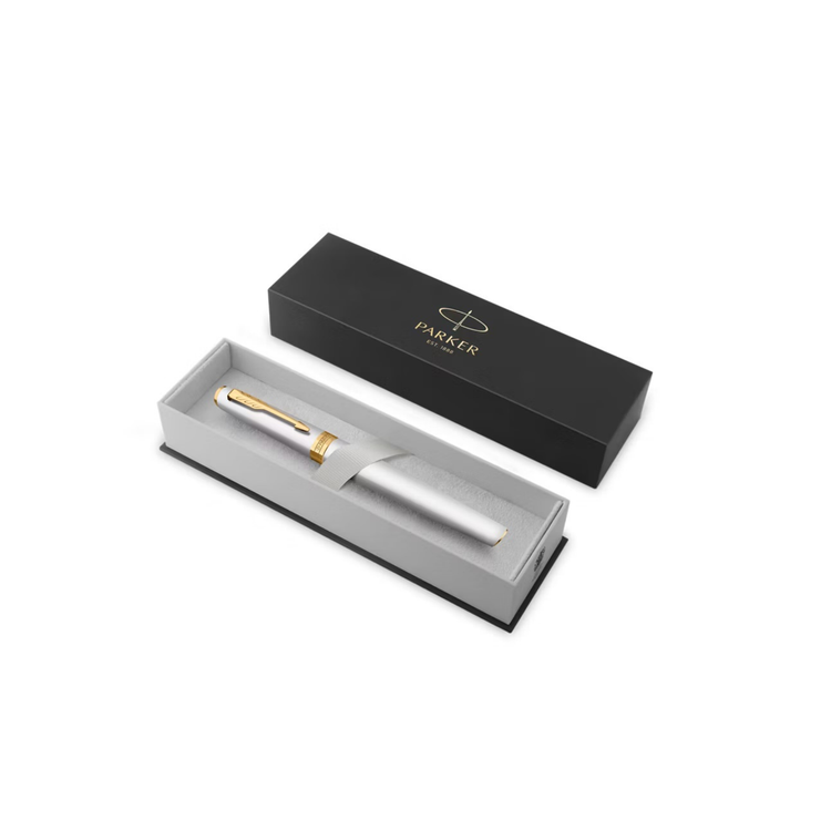 Parker Meridian Rollerball Pen in Chrome with Gold Trim