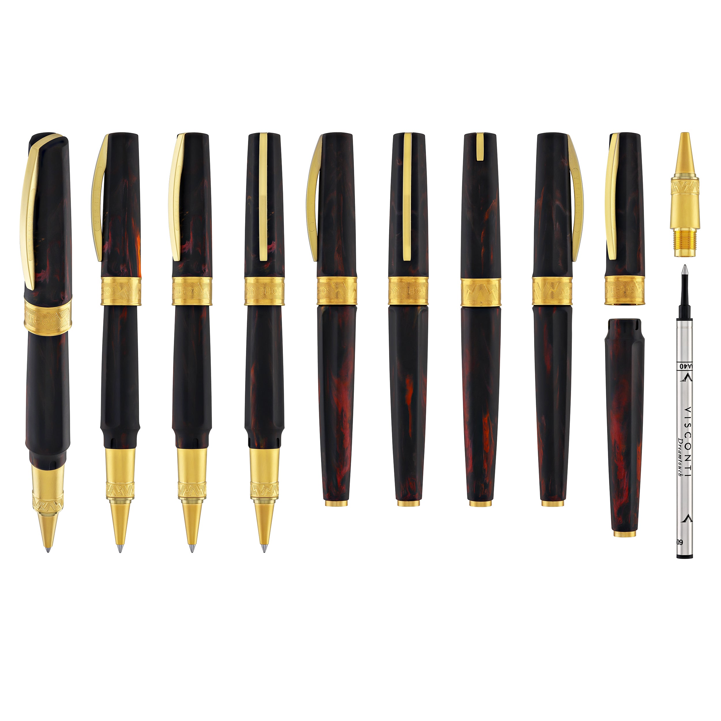 Visconti Mirage Mythos Rollerball Pen in Hades - Goldspot Pens