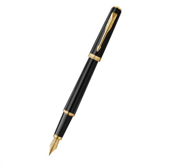 Parker Meridian Fountain Pen in Matte Black with Gold Trim - Fine