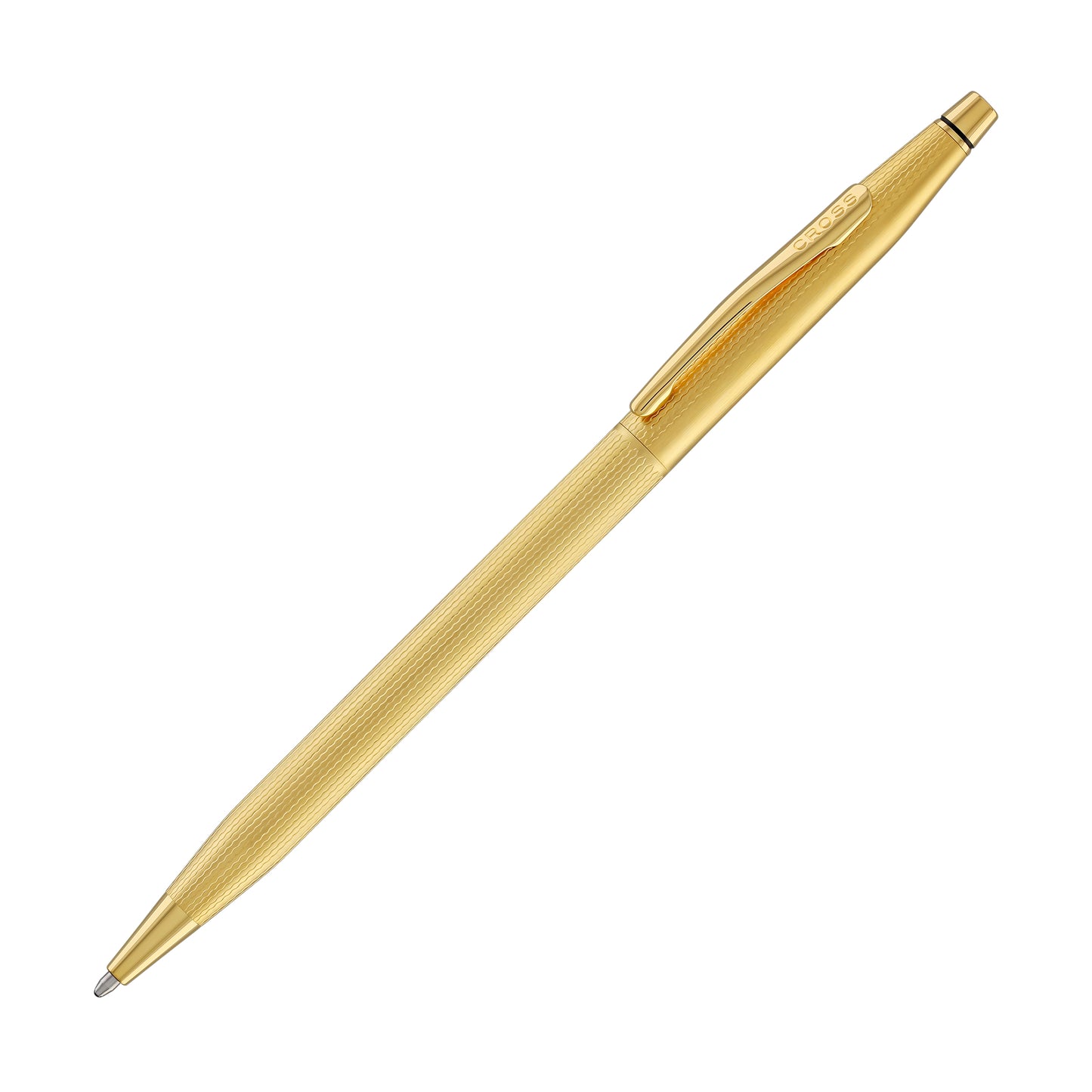 Cross Classic Century Polished 23K Gold-Plated Engraved Diamond Pattern Ballpoint Pen
