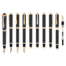 Monteverde Innova Fountain Pen in Matte Carbon with Rosegold Trim
