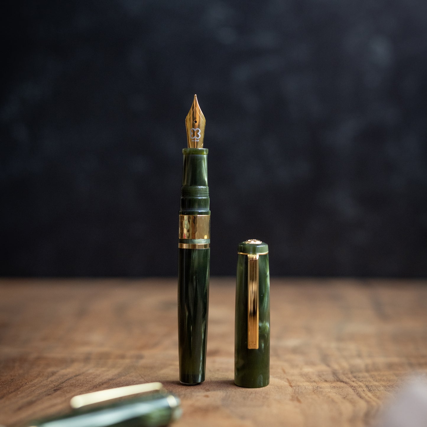 Esterbrook Model J Chatoyant Acrylics Fountain Pen in Palm Green with Gold Trim Fountain Pen