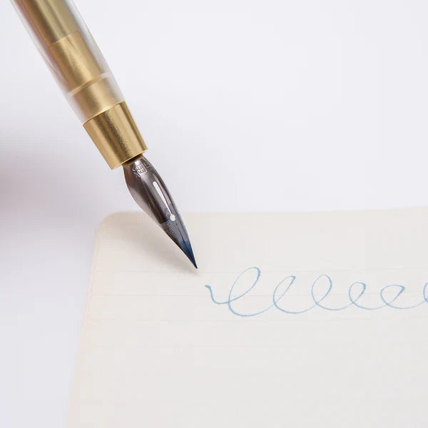 ystudio Glamour Evolve Elemental Dip Pen in Brass Gold