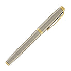 Parker IM Fountain Pen in Brushed Metal with Gold Trim - Fine Point