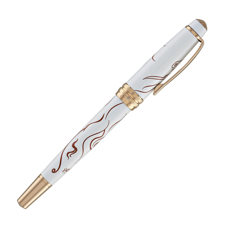 Cross Bailey Zodiac Year of the Horse Selectip Rollerball Pen in White Lacquer with Roee Gold Plated Appointments