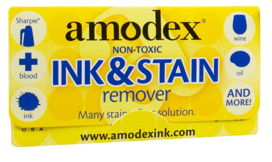 Amodex Ink & Stain Remover Wipes - pack of 10