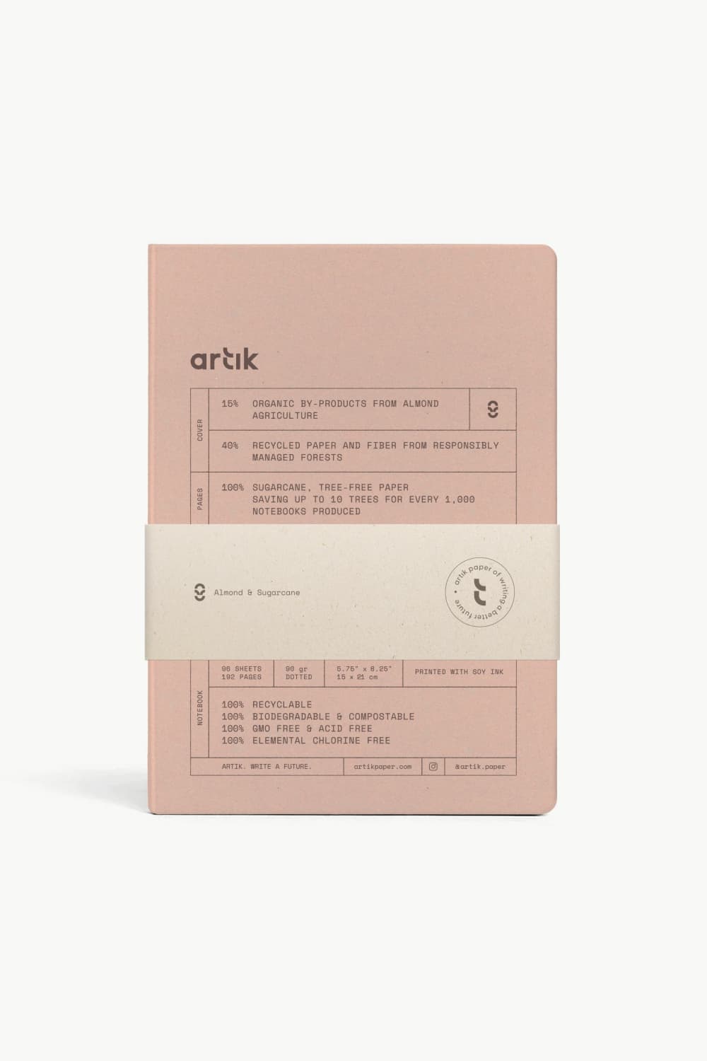 Artik A5 Notebook in Almond Notebooks Journals