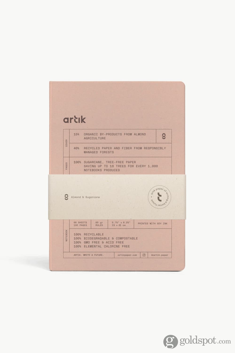 Artik A5 Notebook in Almond Lined Notebooks Journals