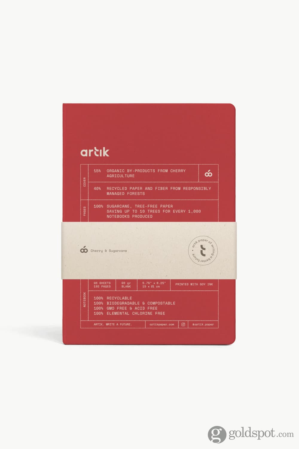 Artik A5 Notebook in Cherry Blank Notebooks Journals