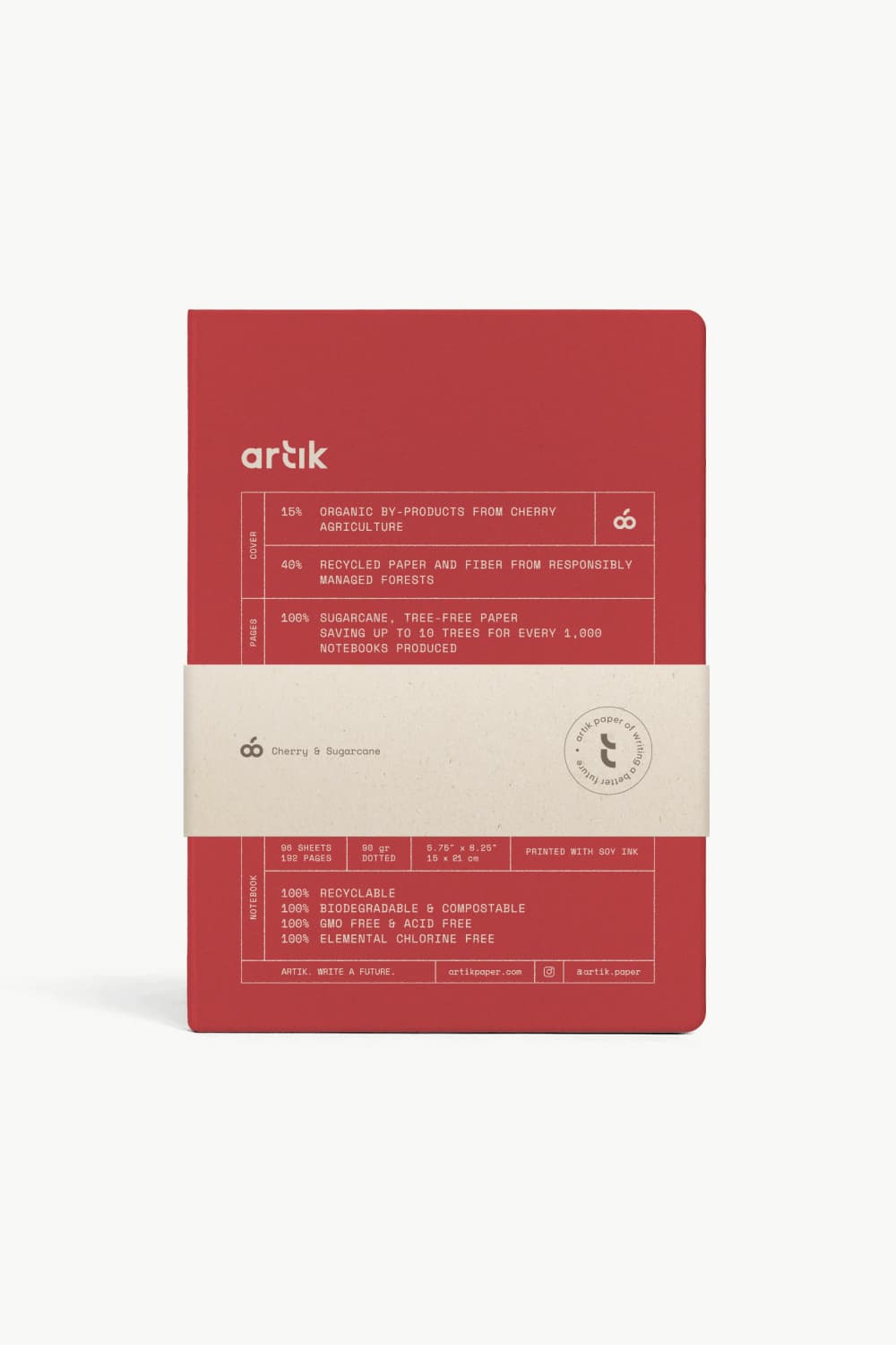 Artik A5 Notebook in Cherry Notebooks Journals