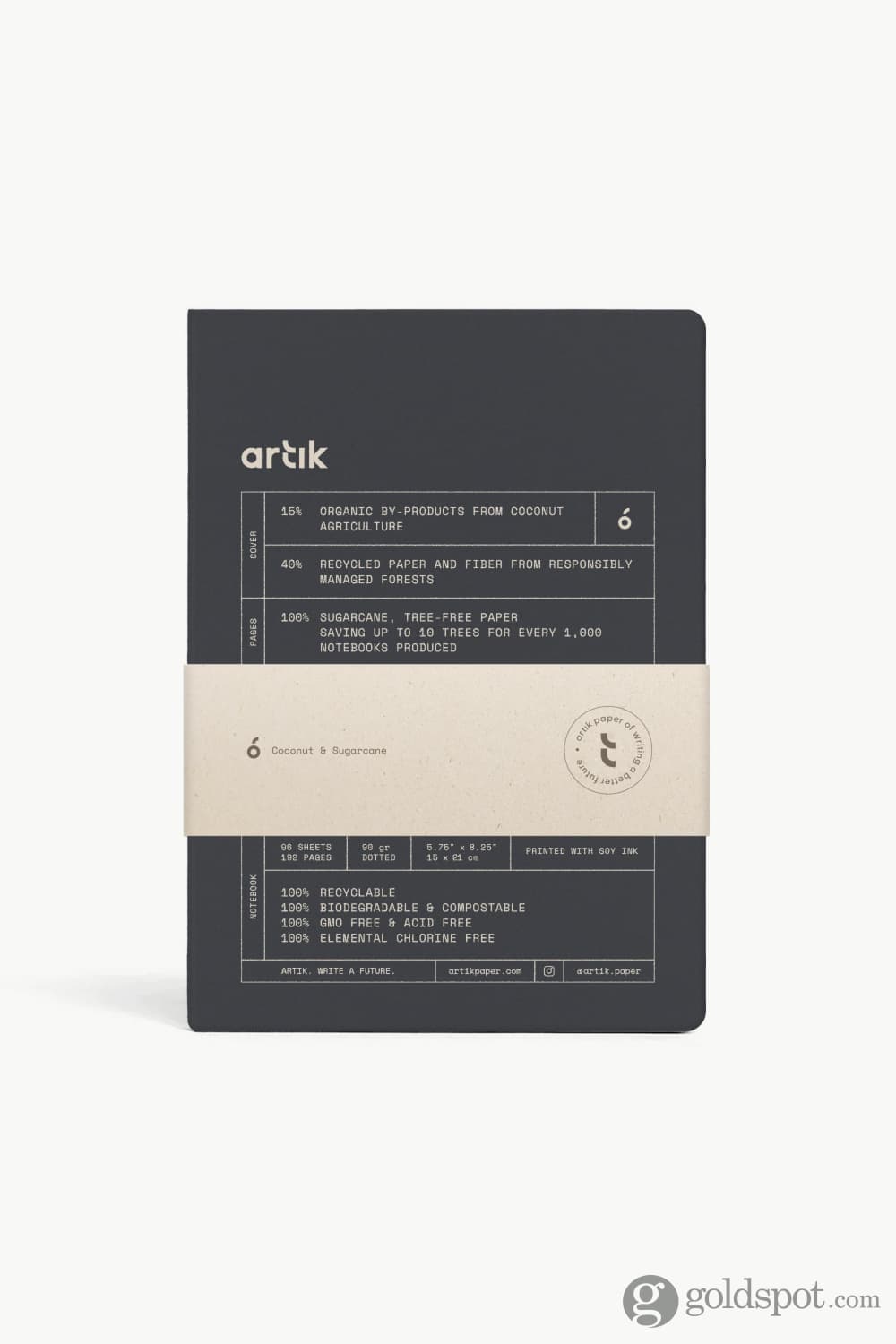 Artik A5 Notebook in Coconut Dotted Notebooks Journals