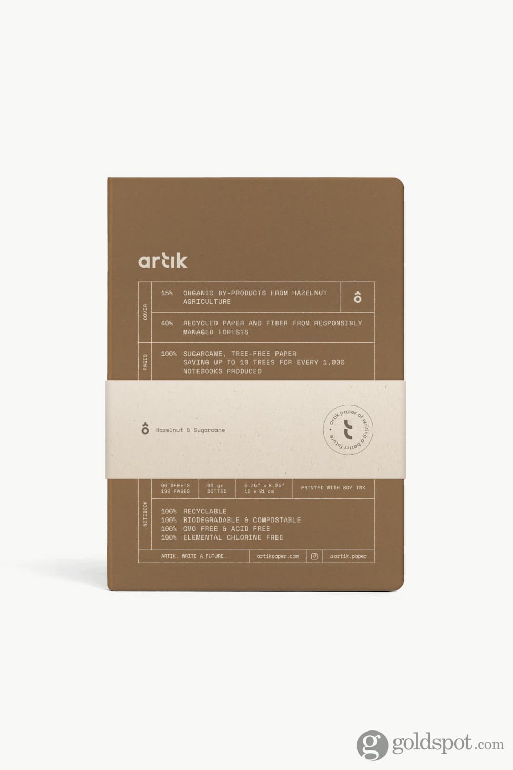Artik A5 Notebook in Hazelnut Dotted Notebooks Journals
