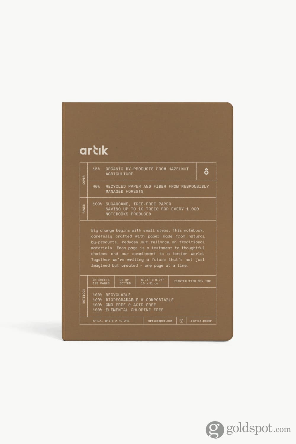 Artik A5 Notebook in Hazelnut Notebooks Journals