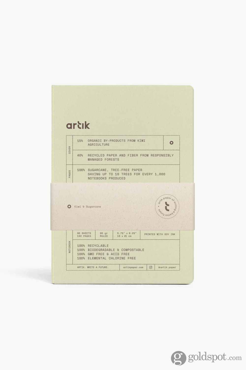 Artik A5 Notebook in Kiwi Lined Notebooks Journals