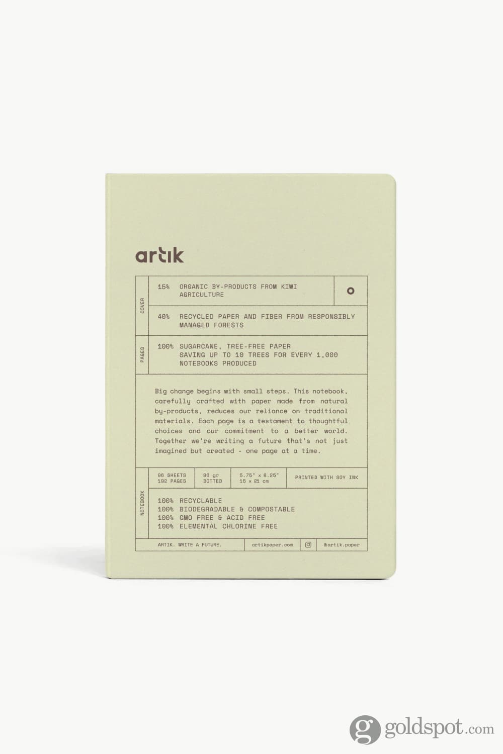 Artik A5 Notebook in Kiwi Notebooks Journals