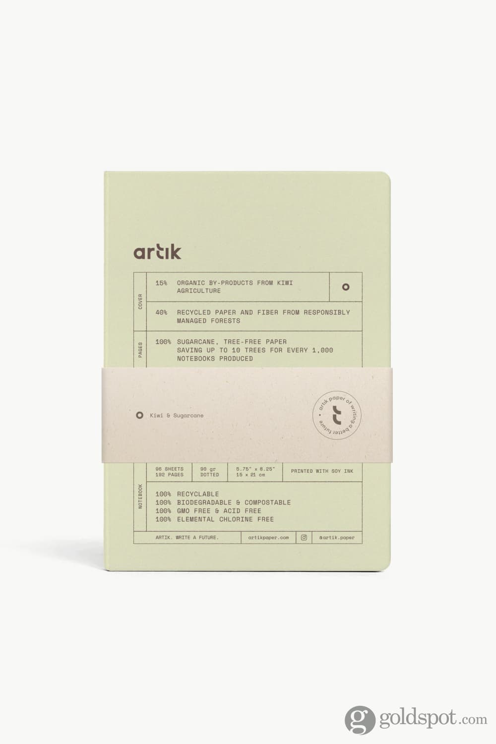 Artik A5 Notebook in Kiwi Dotted Notebooks Journals