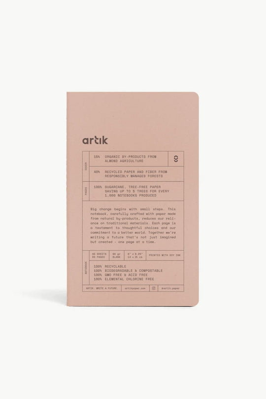 Artik Pack Of 2 Singer Sewn Notebooks in Almond