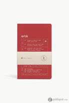 Artik Pack Of 2 Singer Sewn Notebooks in Cherry Blank Notebooks Journals