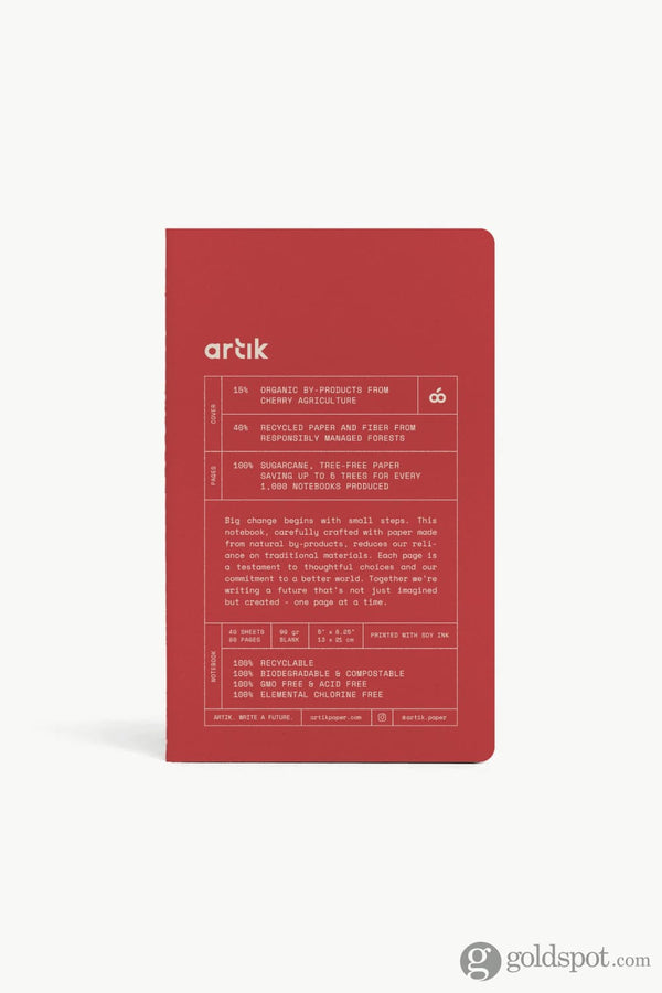 Artik Pack Of 2 Singer Sewn Notebooks in Cherry Notebooks Journals