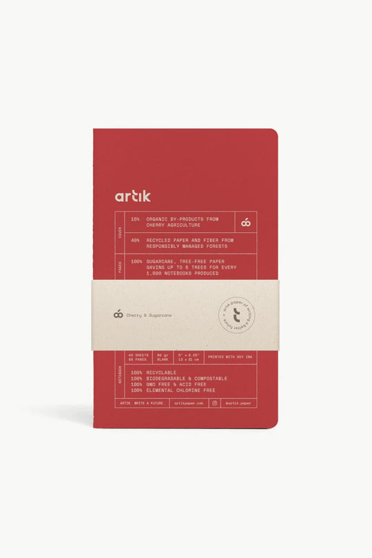 Artik Pack Of 2 Singer Sewn Notebooks in Cherry