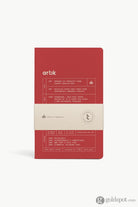 Artik Pack Of 2 Singer Sewn Notebooks in Cherry Lined Notebooks Journals