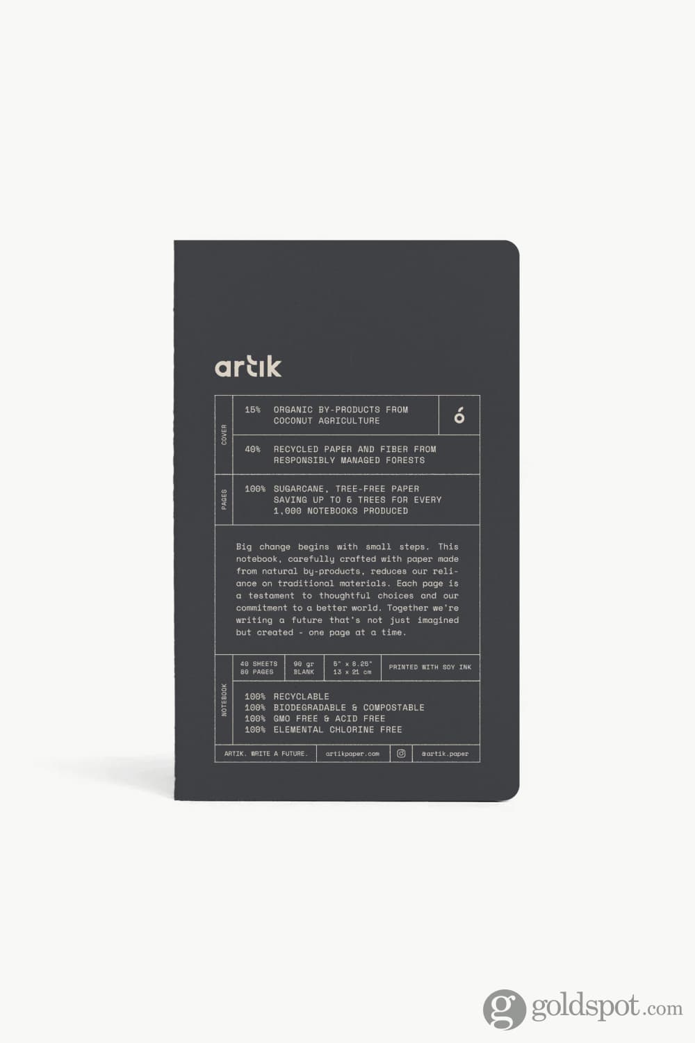 Artik Pack Of 2 Singer Sewn Notebooks in Coconut Notebooks Journals