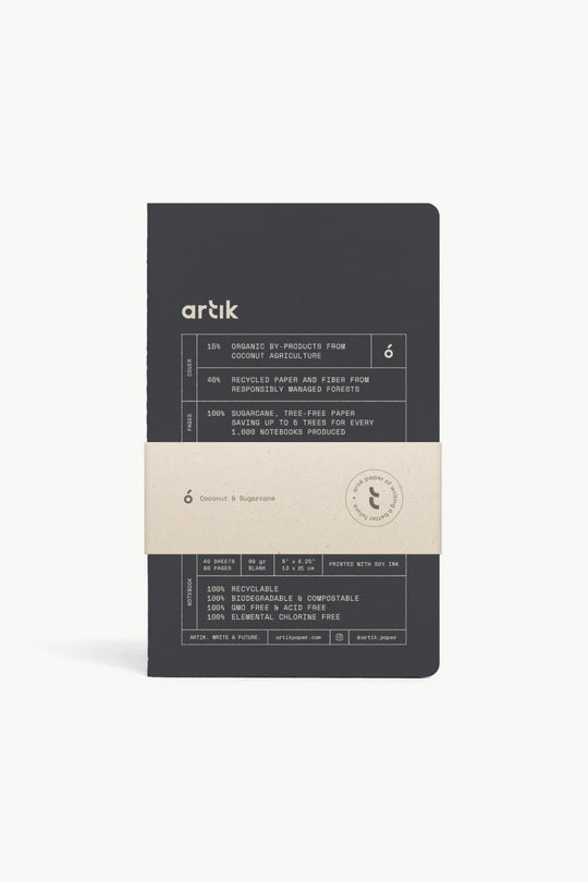 Artik Pack Of 2 Singer Sewn Notebooks in Coconut