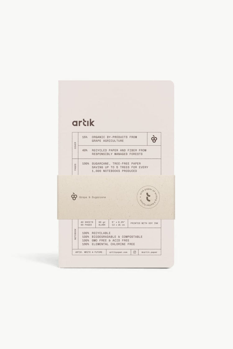 Artik Pack Of 2 Singer Sewn Notebooks in Grape Notebooks Journals